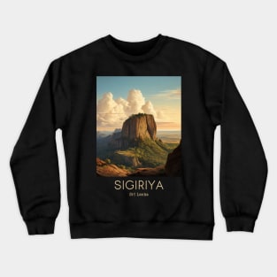 A Vintage Travel Illustration of Sigiriya - Sri Lanka Crewneck Sweatshirt